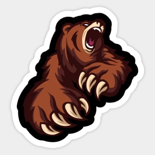 Bear Attack Sticker